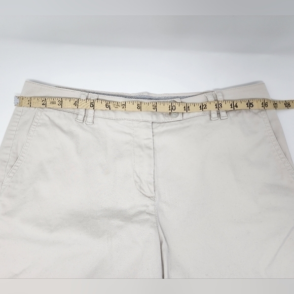 J. Jill Live In Chino Women's Bermuda Khaki Cuffed Stretch Size‎ 8 Shorts - Picture 8 of 11
